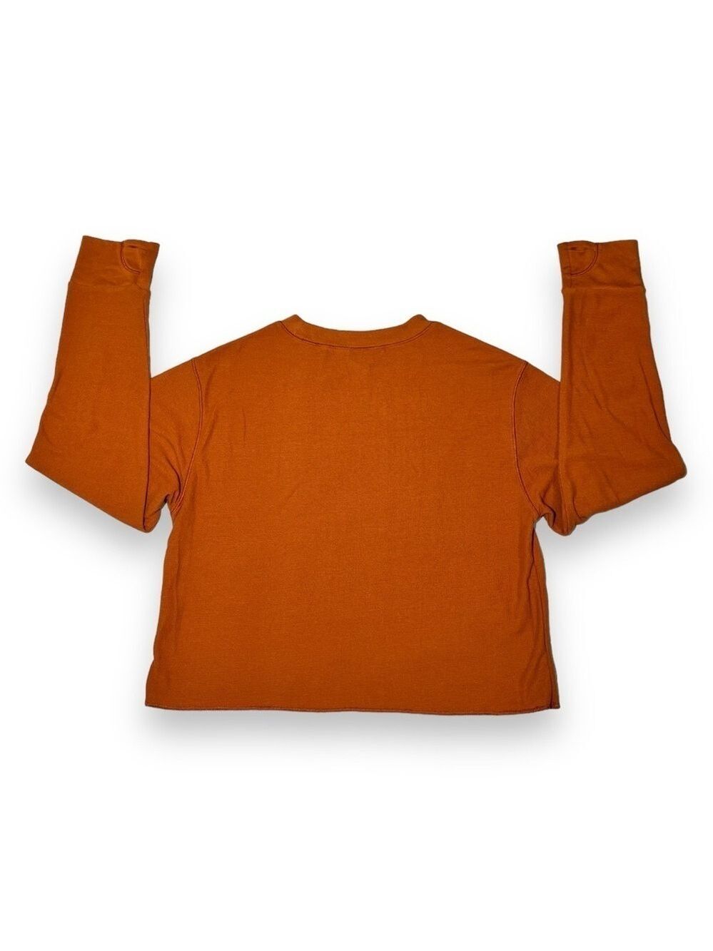 Athleta Girl Wander Waffle Long Sleeve Top Foliage Orange Size XL/14 - Picture 3 of 7